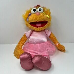 Sesame Street Zoe Ballerina Plush 14" Pink Tutu Ballet Outfit Sea World Toy